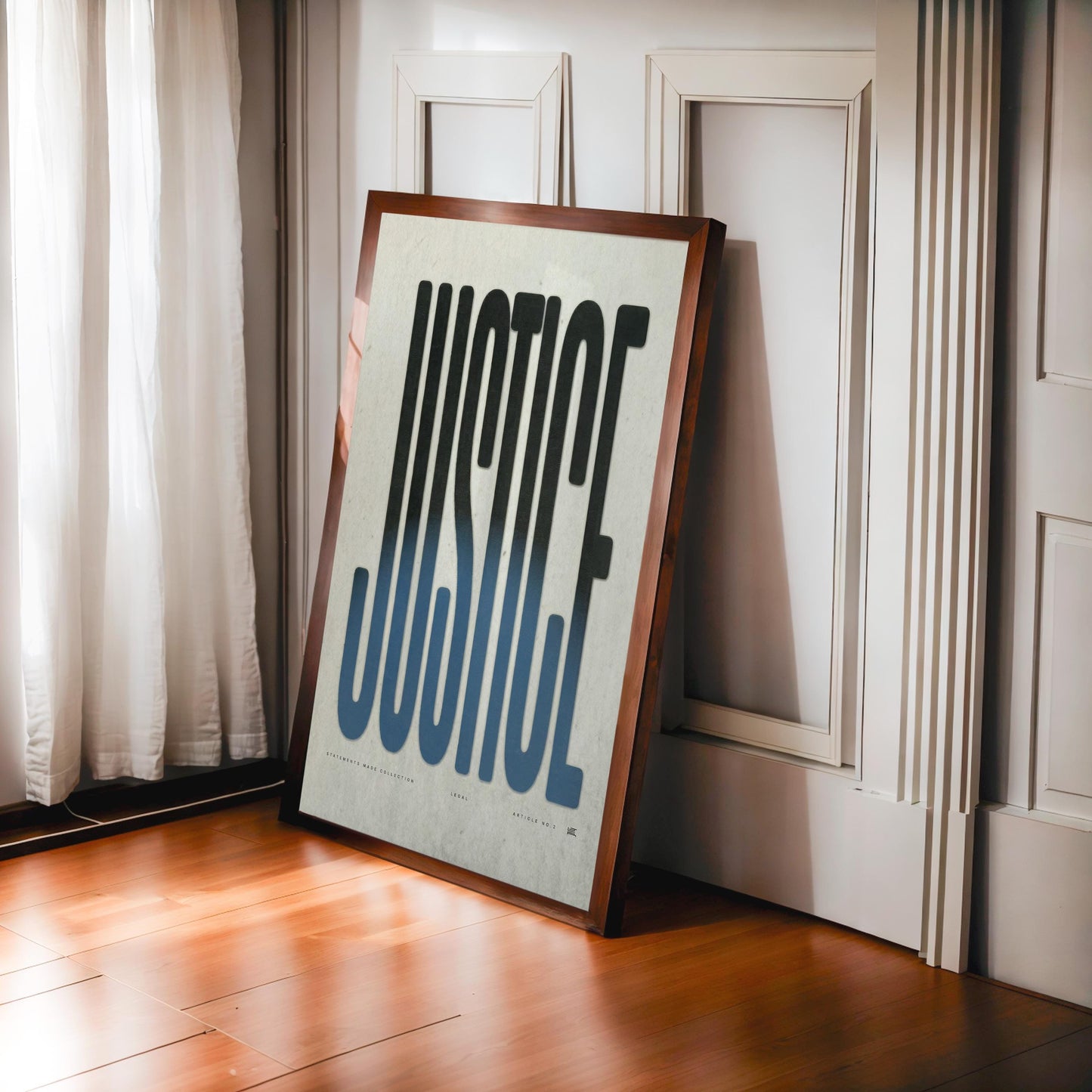 JUSTICE | Law Poster, Lawyer Decor, Law Student Gift, Attorney Office Decor, Typography Print