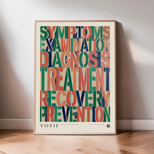 Clinical Process | Medical Wall Art Poster, Doctor Office Print, Med School Grad Gift, Nurse Gift, Medicine Decor, Typography Design
