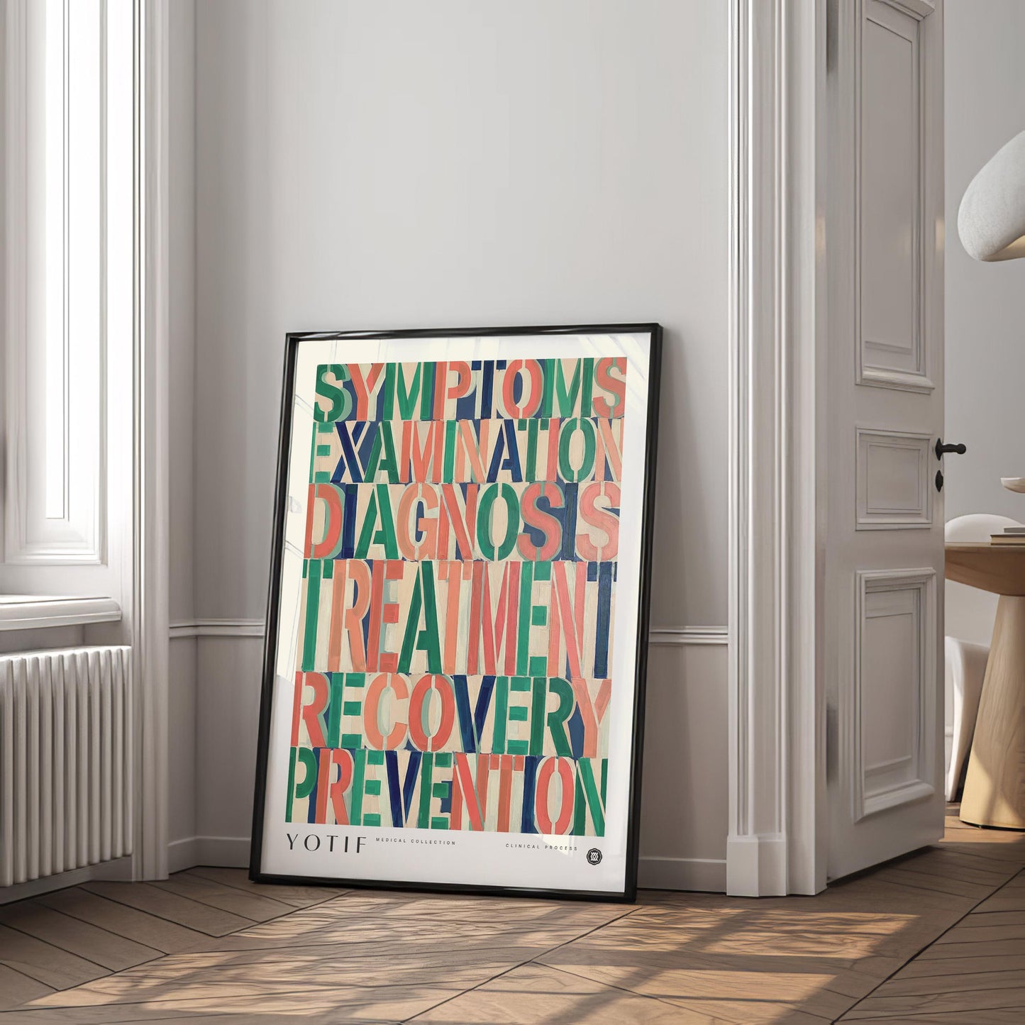 Clinical Process | Medical Wall Art Poster, Doctor Office Print, Med School Grad Gift, Nurse Gift, Medicine Decor, Typography Design