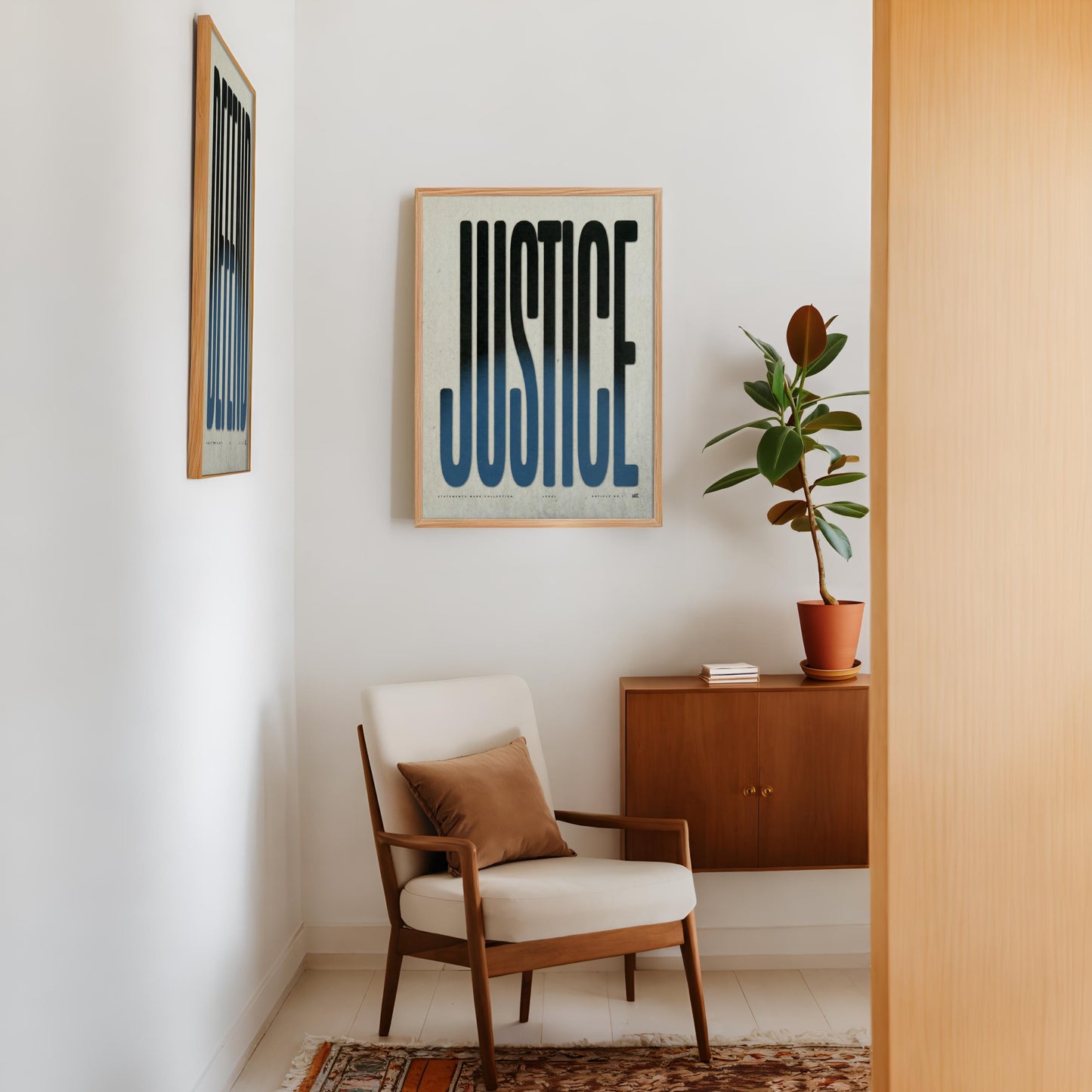 JUSTICE | Law Poster, Lawyer Decor, Law Student Gift, Attorney Office Decor, Typography Print