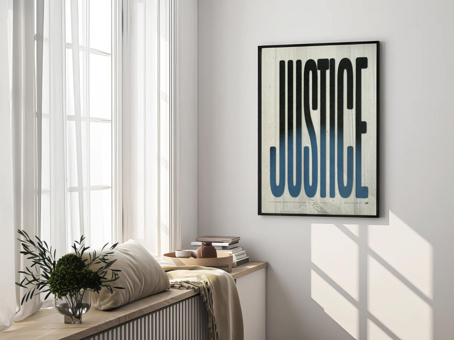 JUSTICE | Law Poster, Lawyer Decor, Law Student Gift, Attorney Office Decor, Typography Print