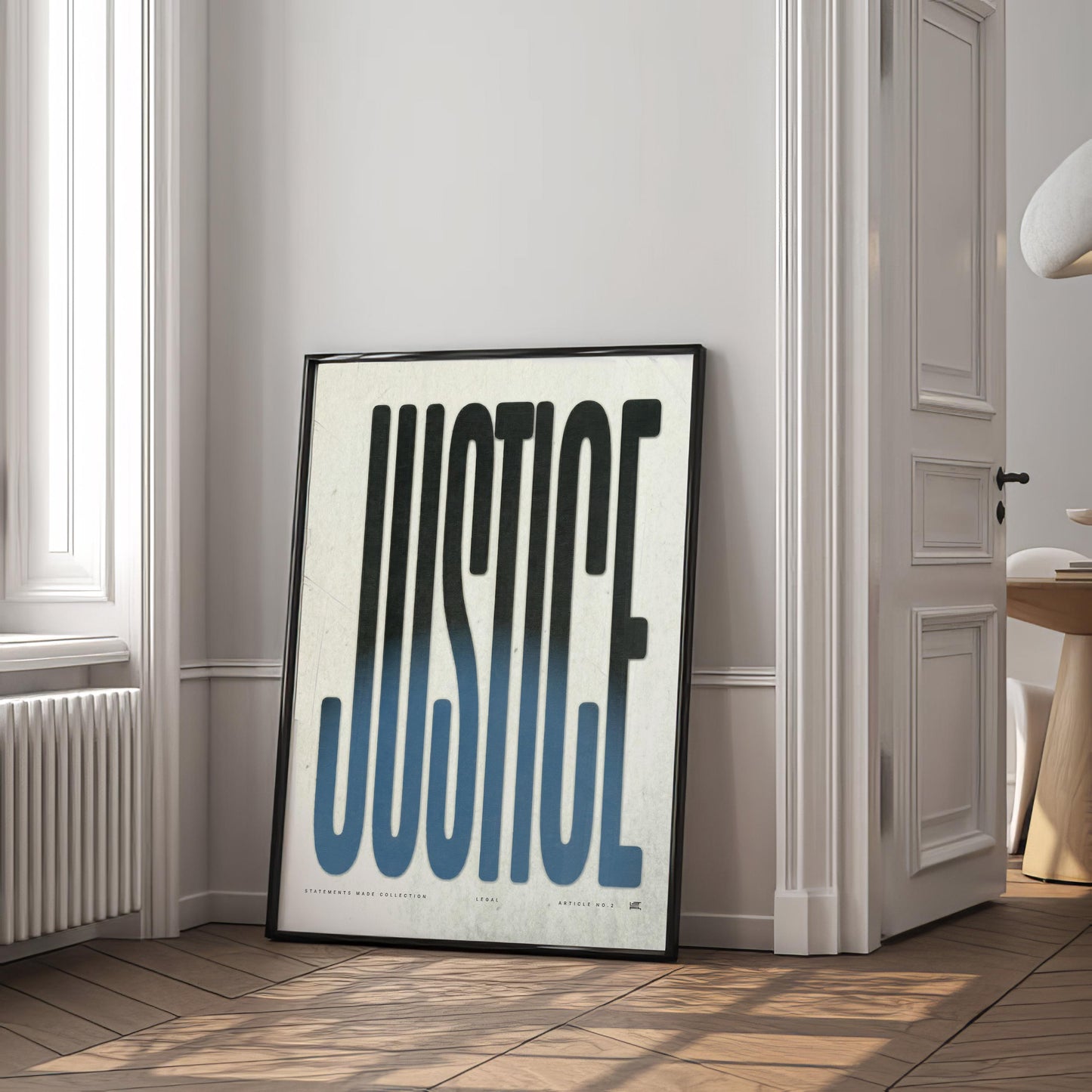 JUSTICE | Law Poster, Lawyer Decor, Law Student Gift, Attorney Office Decor, Typography Print