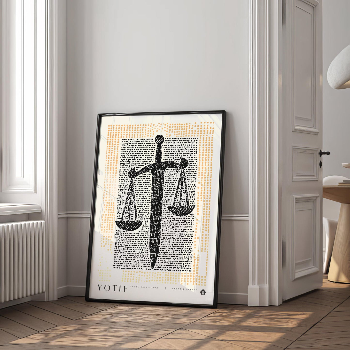 Sword & Scales Print, Law Poster, Lawyer Office Decor, Justice Wall Art, Law Student Gift, Lawyer Gift, Attorney Office Decor