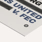 Cropped unframed typography artwork showing blue “United V. FEC” text among black graphic lines.