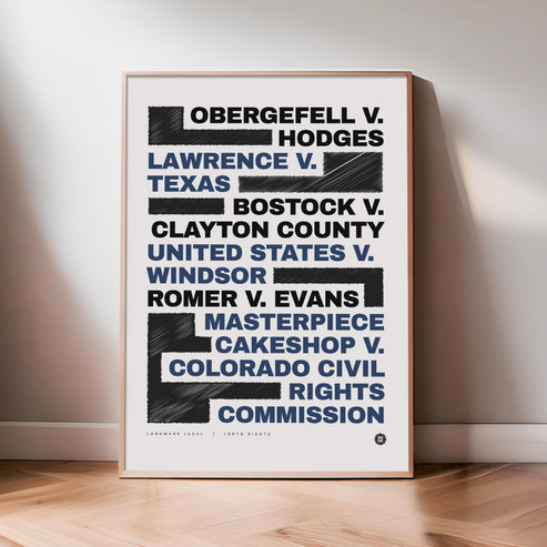 LGBTQ Rights Print | Law Poster, Justice Wall Art, Lawyer Office Decor, Law Student Gift, Lawyer Gift, Attorney Office Decor, Case Law