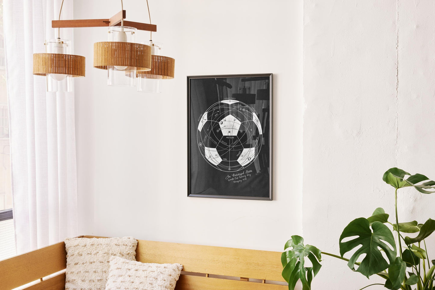 The Beautiful Game (Black) | World Cup Soccer Print, Football Wall Art, Soccer Ball Poster, Soccer Fan Gift, Sports Diagram
