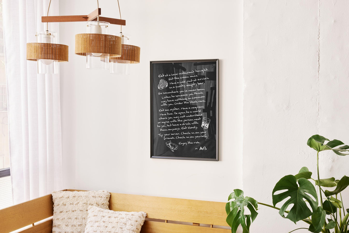 Enjoy The Ride Print - Anthony Bourdain Quote (Noir)