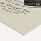Close-up of an art print reading “The Beautiful Game, World Cup Opening Day, Uruguay 1930” beneath a soccer ball diagram.