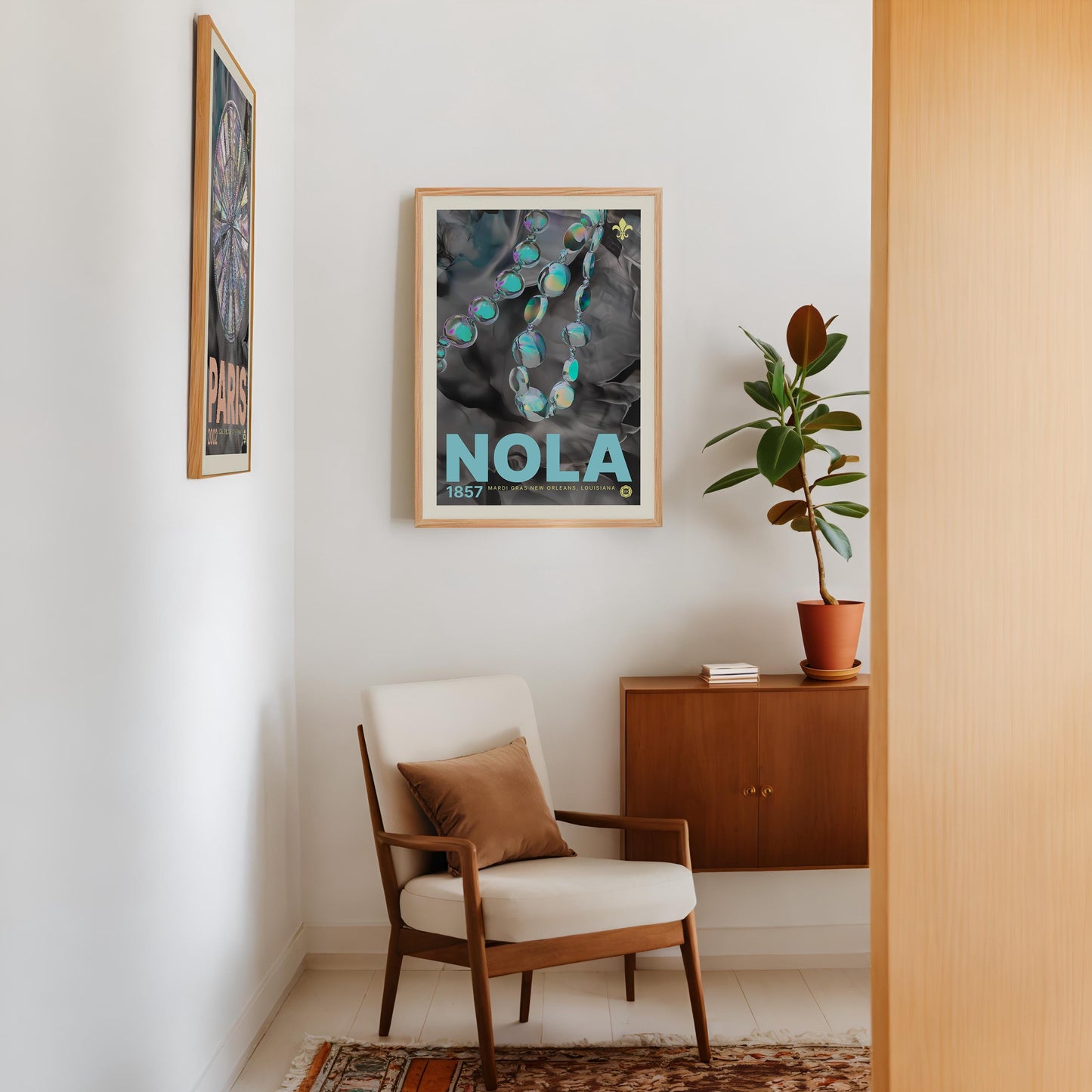 Framed travel wall art prints in home office