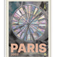 White-framed Paris 2002 artwork featuring an iridescent Ferris wheel and a small Eiffel Tower icon.