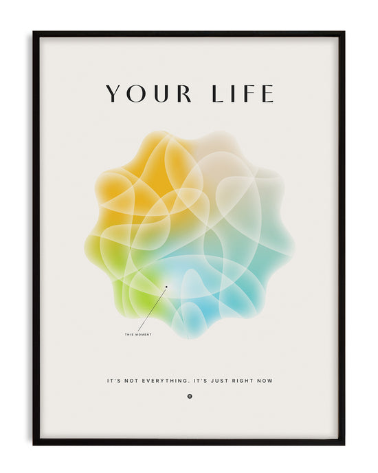 Psychology wall art print titled ‘This Moment’ for therapists or mental health spaces